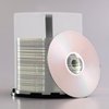 Homoyoyo 2Pcs Empty CD DVD Cake Box:CD Cake Spindle Plastic CD Storage Box Case 100 Discs DVD Storage for Home Office Easy to Open Clear with Black Base PP Travel