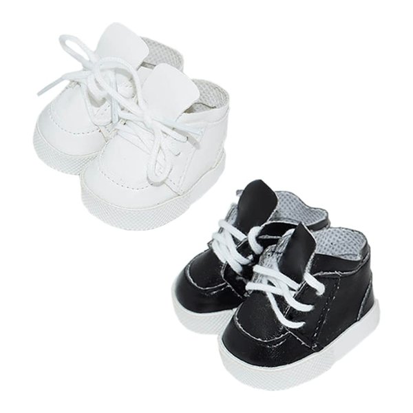 niannyyhouse Sports Shoes 20cm Plush Doll Stuffed Kpop Doll Accessories (White+Black)