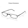 EYE ZOOM 3 Pairs Compact Rectangular Metal Folding Reading Glasses with Hard Case for Men and Women, Black, Gunmetal and Silver, 2.00