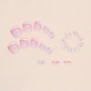 24Pcs Slanted French Toe Nail Press ons，Pink Press on Toenails for Women Short Square Fake Toenails with Rainbow Design Fake Toe Nails Acrylic Nails Summer Manicure Glossy Toenail Press on Nails