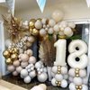 40 Inch Cream White 1 Balloon Numbers, Large Number 1 Balloon Foil Helium Number Balloons, Big 1st Foil Birthday Balloons for Boys Girls 1st Birthday Party Decorations Anniversary Party Supplies