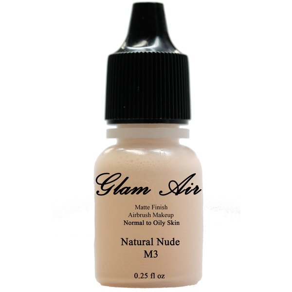 Glam Air Airbrush Makeup Matte Foundation Water-based Makeup (0.25 Oz.) (Ideal for Normal to Oily Skin)(choose Your Color From the Drop Down Menu) (M3 Natural Nude)