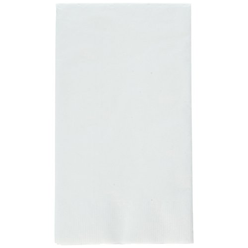 Amscan Disposable Party Guest Towels (16 Pack), White, 8 x 4.5"