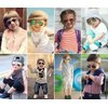JOVAKIT Kids Small Polarized Aviator Sunglasses for Girls and Boys Age 4-16 (Gold/Grey)