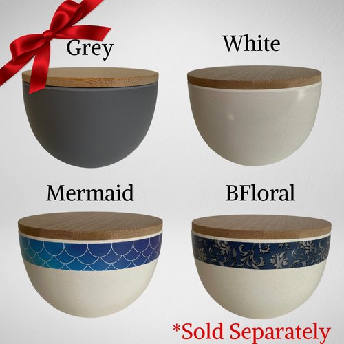 Clay Face Mask Mixing Bowl Set- Kit with Bamboo Lid, Spoon, Dual Sided Face Mask Brush Applicator Soft Silicone Spatula and Face Mask Brush for DIY Clay Mud Mask, Facials, Body and Hair (Grey)