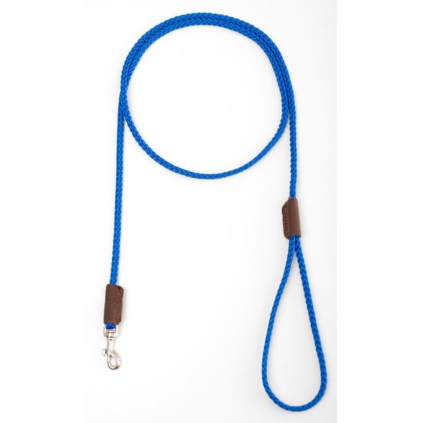 Mendota Pet Show Snap Leash - Dog Lead - Made in The USA - Blue, 1/8 in x 4 ft - for Small Breeds