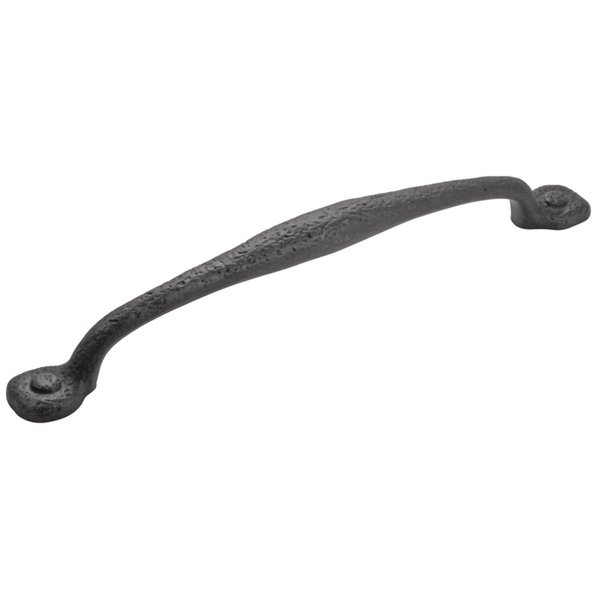Hickory Hardware Solid Core Kitchen Cabinet Pulls, Luxury Cabinet Handles, Hardware for Doors & Dresser Drawers, 12 Inch Hole Center, Black Iron, Refined Rustic Collection