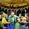 Breling Pre-Strung A Tini Bit Older Banner 20 ft A Tini Bit Older Garland Banner Martini Birthday Party Decorations Glitter A Tini Bit Older Martini Bar Party Decor Supplies(Gold)