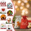 24 Pieces Christmas Countdown Bag with Drawstrings Small Christmas Gift Goody Bags for Xmas Holiday New Year Party Favors Supplies, 24 Designs Advent Calendar Bags
