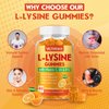 VAJYKEWJY L-Lysine Gummies 1000 mg for Immune Support, Delicious Orange Flavor, Vegan, Non-GMO, Gluten-Free – 120 Count