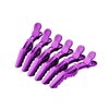 BEINY 6Pcs Plastic Non Slip Hair Clips - Professional Hairdressing Styling Sectioning Clips - Salon Alligator Clips for Thick Hair - Haircut Accessories Hairgrips for Women Girls (Purple)