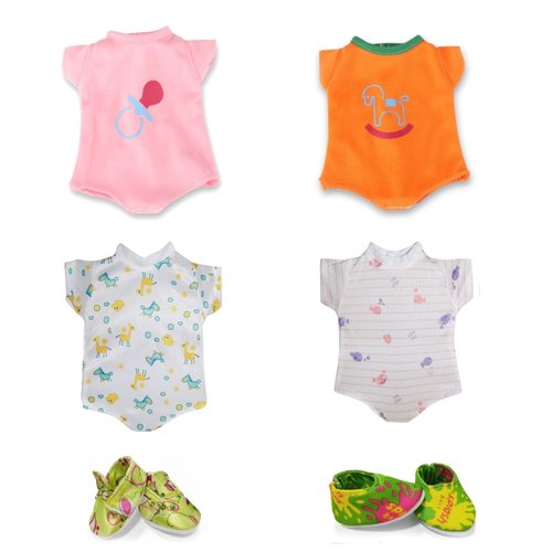 Xunwa Baby Dolls Clothes and Shoes Accessories for 10-11-12 Inch Alive Dolls and Reborn Baby Dolls Boy or Girl (pattern3)