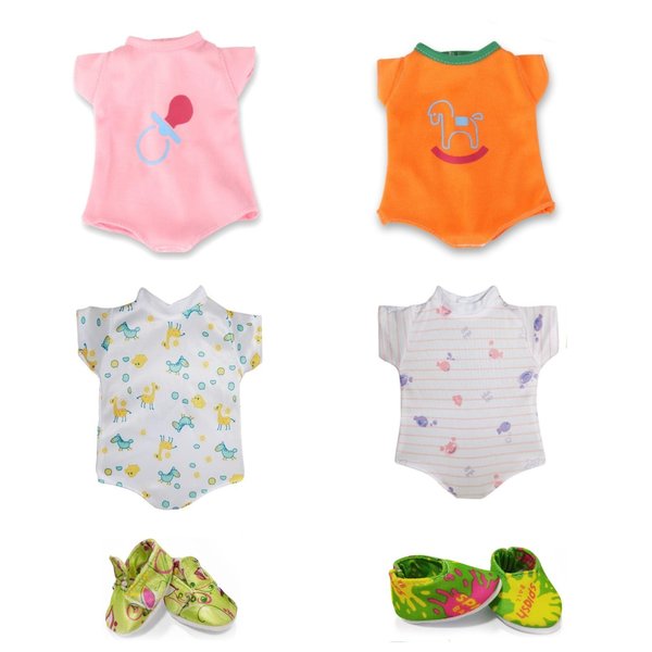Xunwa Baby Dolls Clothes and Shoes Accessories for 10-11-12 Inch Alive Dolls and Reborn Baby Dolls Boy or Girl (pattern3)