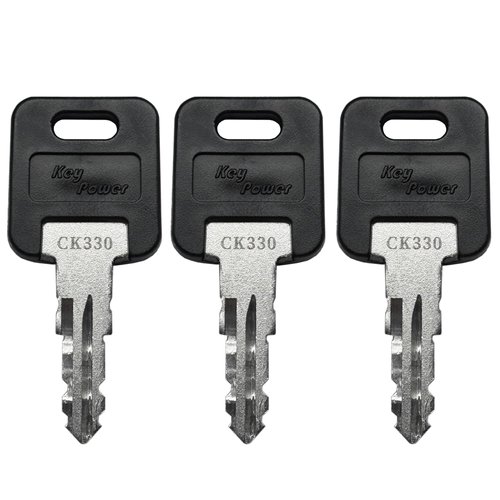 (3) KeyPower CK330 RV Keys for Kencon Baggage Door, RVs Camper Travel Trailer Motorhome