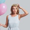 AOPRIE King & Queen Tear Drop Tiara and Crown for Women Men Crystal Hair Accessories for Wedding Prom Bridal Birthday Party Halloween Costume Christmas Gifts Gold Princess Tiara for Girls Boys