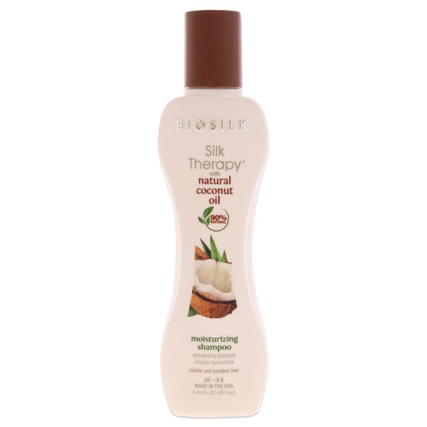 BioSilk Silk Therapy with Organic Coconut Oil Moisturizing Shampoo Unisex Shampoo 5.64 oz