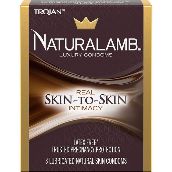 Trojan Natural Lamb Lubricated Condoms (3 Condoms)