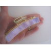 Long gold metal and lavender purple pink marbled acrylic hair claw clip