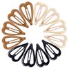 Cptots Metal Snap Hair Clips Heart Shape Hair Barrettes for Women Non Slip Hair Clips For Thick and Thin Hair,Brown,1.9 x 1.1 Inches,12 PCS
