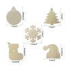 Anditoy 50 PCS Christmas Wooden Hanging Ornaments Unfinished Wood Slices Christmas Crafts for Kids DIY Christmas Decorations Party Supplies Favors