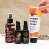 True Moringa Magic African Black Soap with Shea Butter Facial Cleanser - Organic Detox Face Wash with Moringa Oil - 100% Natural Moisturizing & Cleansing Soap, 4 fl oz