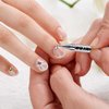 Rhinestone Picker Tool with 2 Wax Tips, Wax Pencil for Rhinestones, Dual-Ended Nail Dotting Tool, Rhinestone Applicator Tool for DIY Nail Art (Black)