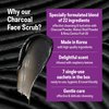 Korean Charcoal Face Scrub & Charcoal Exfoliating Face Wash - Activated Charcoal Mud Face Mask, Pore Minimizer & Blackhead Remover Skincare - Natural Travel Size Face Wash For Acne, 7 Sachet