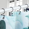 Goowin Shower Curtain Hooks, 12 Pcs Shower Curtain Rings, Durable Rust Proof Black Shower Curtain Hooks, Shower Rings for Curtain, Double Glide Shower Curtain Hooks for Shower Curtain Rods, Black