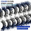 IFSOWDRA Colored Lashes Mink Wispy C/D Curl 3D Mink Strip Lashes Blue Color Lashes Natural Look Dramatic Long 20mm/25mm Cat Eye False Lashes Pack