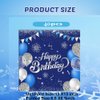 40PCS Happy Birthday Napkins Blue and Silver Theme Disposable Paper Napkins for Dinner Picnic Cocktail Birthday Party Supplies Decorations for Man Woman