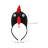 Chicken Headband 3pcs Rooster Hair Hoop Headwear Plush Animal Headbands Ear Horn Hair Hoop Chicken Beak Costume Hair Band Easter Dress-Up Party Supplies
