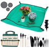 Pack of 44 Succulent Tool Set - 39.4" Indoor Plant Repotting Mat with Storage Bag, Miniature Succulent Hand Tools, Garden Flower Plants Transplanting Supplies Gifts for Gardeners Plant Care