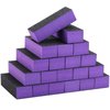 20 Pcs Nail Buffer Block Sponge Sanding Buffing File 80/120 Grit 3 Sides Nail Files for Manicure Nail Tools (Purple Black)