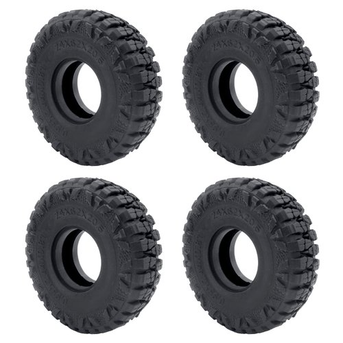 Benedict Harry Monster Truck 1.0 Wheel Rims Tires for Axial AX24 SCX24 FMS FCX24 TRX4M … (B)
