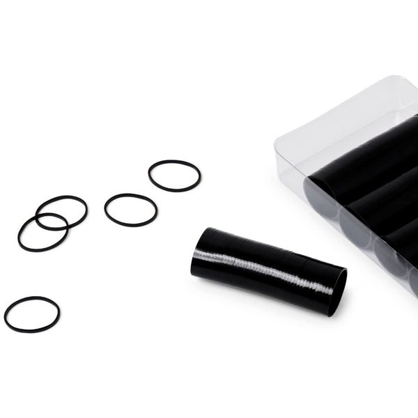 Gimme Beauty - Elastic Stacks - Black Elastic Hair Ties - Non-Slip Rubber Bands & Braid Accessories - No Tearing, Ripping + Easy for Travel - Black (320 Count)