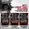 OPT7 7 Pin to 4 Pin Trailer Adapter with LED Tester Light, 7 Way Blade to 4 Way Flat LED Trailer Light Adapter for Trailer Tow Hitch and Redline LED Tailgate Light Bar with Secure Tab