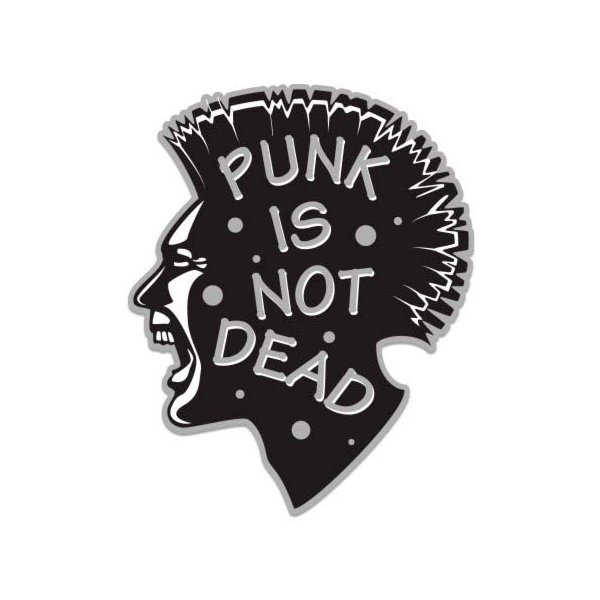 GT Graphics Punk is Not Dead - 8" Vinyl Sticker - for Car Laptop I-Pad - Waterproof Decal