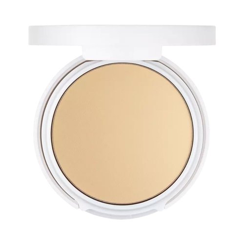 Flower Beauty Light Illusion Perfecting Powder - Pressed Powder Face Makeup, Buildable Medium Coverage with Blurring Pigments, Includes Mirror & Sponge (Soft Sand)