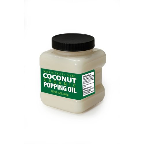Organic Coconut Oil for Popcorn - Wabash Valley Farms Organic Coconut Popcorn Oil, Refined Coconut Oil for Cooking Popcorn, Movie Theater Popcorn Oil, Deliciously Pure Coconut Oil (16 oz)