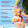 EEZYSUN Babies & Kids SPF 50 Mineral Sunscreen | Dermatologically Tested for Sensitive Skin | Contains Aloe Vera | Sweat/Water Resistant | Cruelty-Free | Reef-Safe | Travel Size - 3.3 FL OZ
