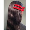 Alligator Hair Clips- 6 Pieces- BLACK, PINK & RED- Non-Slip Salon Quality Hair Clips, Perfect for Styling & Sectioing Clips (RED)