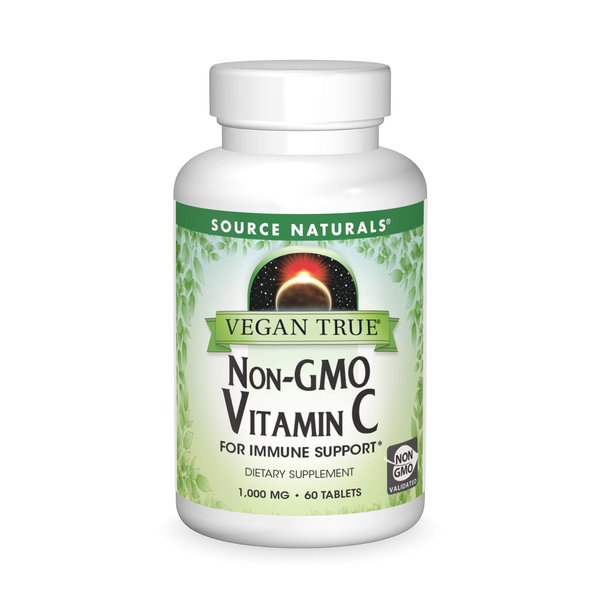 Source Naturals Vegan True Non-GMO Vitamin C, for Immune Support*, 1,000 mg - 60 Tablets