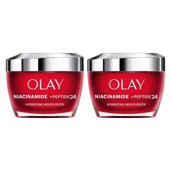 Olay Regenerist Niacinamide + Peptide 24 Face Moisturizer, 1.7 Ounce (2 Pack)