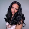 BLL Synthetic Lace Front Wig, Body Wave Glueless Wig 13x6 HD Lace Front Wigs For Black Women Pre Plucked Natural Hairline Black Wig