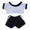 niannyyhouse 10cm 15cm 20cm Plush Doll Clothes Contrast T-Shirt Pants Sportswear Set Soft Stuffed Plush Toy Dress Up Accessories (a4, 15cm)