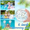 Hungdao 50pcs Silver Glitter Inflatable Beach Balls, 8in Mini PVC Balls for Pool Party Decorations, Sport, Bachelor Party, Graduation, Valentine's Day, Unisex