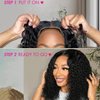 BEACIYA Wear and Go Glueless Wigs Human Hair Pre Cut Pre Plucked 250 Density 6x4 HD Lace Closure Wigs Human Hair No Glue Kinky Curly Wigs Human Hair for Black Women 24 Inch