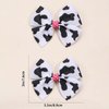 Cow Print Girls Bows for Girls Cute Bow Hair Accessories Black White Hair Clips Hair Barrettes for Girls Hair Cute Bow Clips Bow Hair Clips Hair Decorations 2Pcs