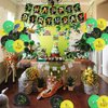 Reptile Party Decorations - Including Reptile Theme Balloons, Happy Birthday Banner, Cake Topper, Hanging Swirl, and Honeycomb Centerpieces for Safari Lizard Swamp Reptile Birthday Party Supplies