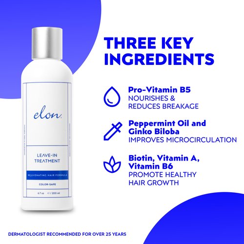 Elon Thinning Hair Leave in Hair Treatment (6.7oz) — Hair Growth Products for Women — Hair Scalp Conditioner — Hair Loss Products for Women — Scalp Health — Hair Care Routine for Hair Loss
